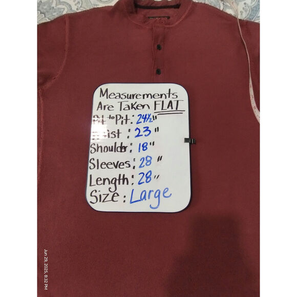 Rag & Bone Mens Size Large Waffle knit Henley Grungecore Distressed Shirt Preppy - Picture 4 of 13